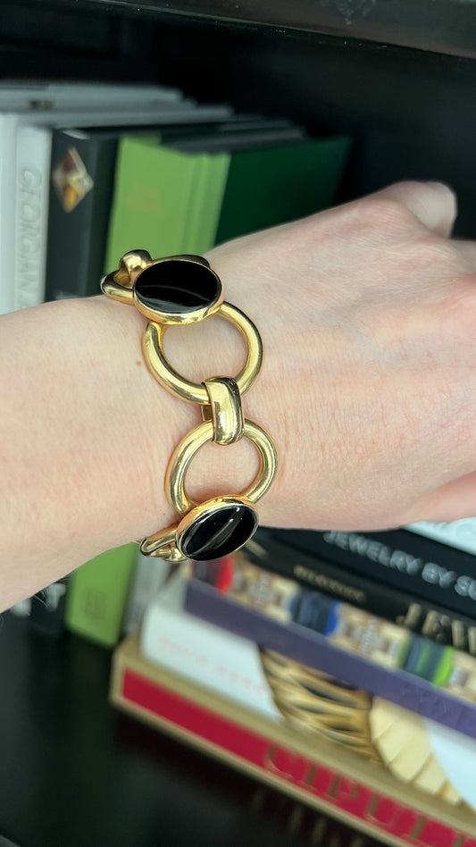 14K and Onyx bracelet