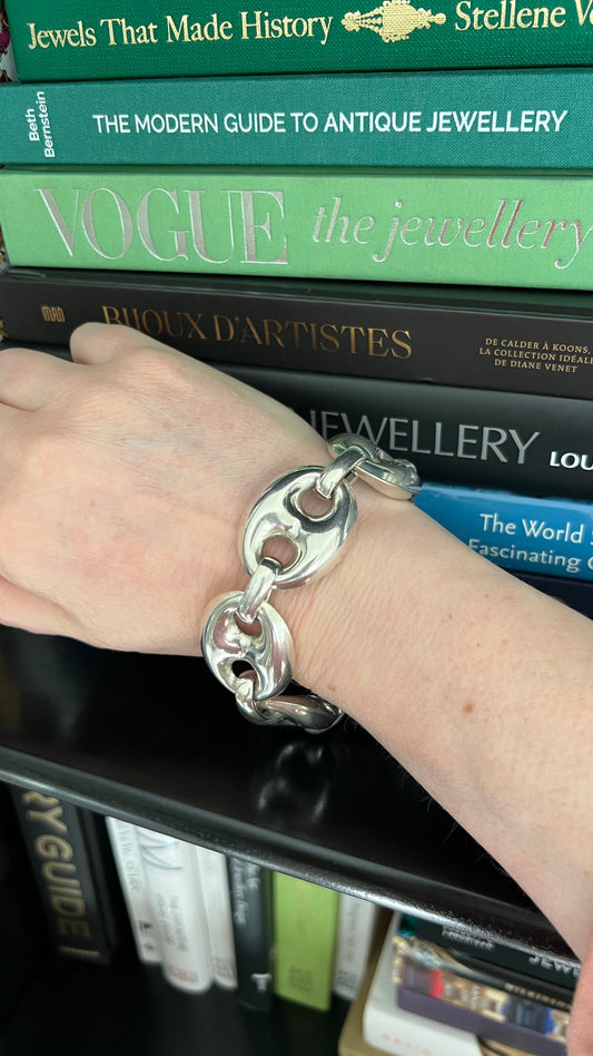 Sterling Silver Chunky Mariner Bracelet