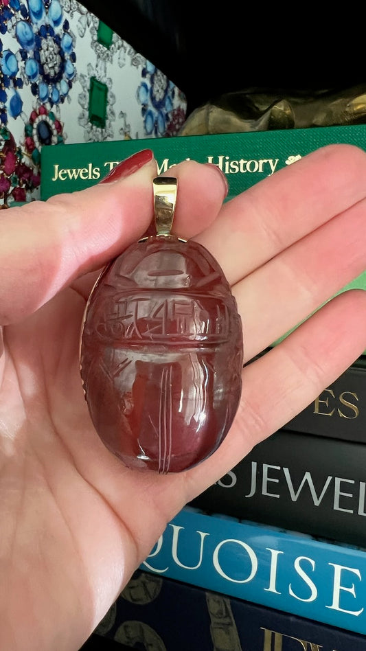 Giant Jasper Scarab Pendant
