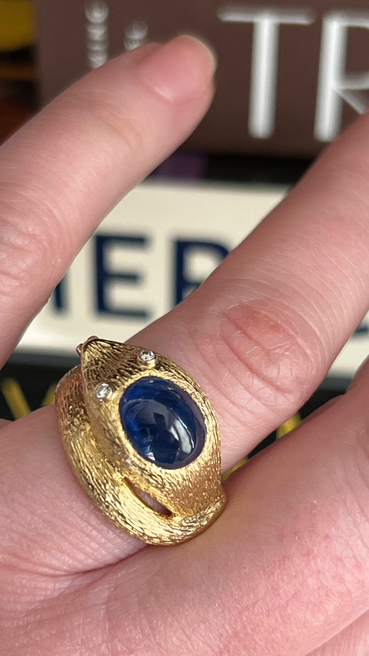 Sapphire Snake Ring