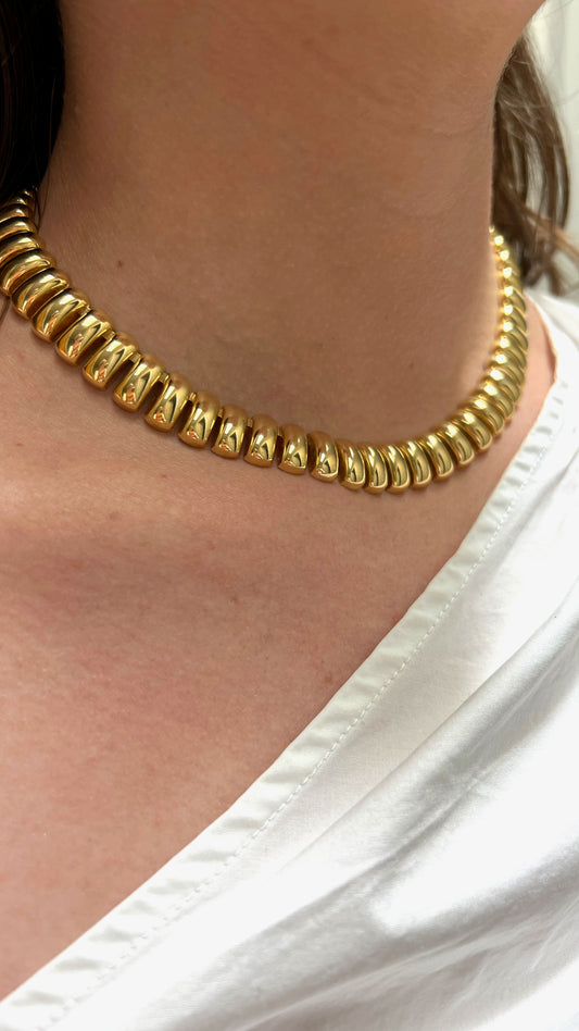 Gold Link Collar Necklace