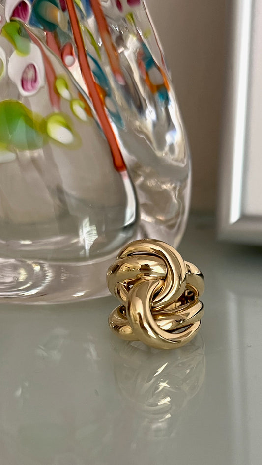 Vintage Polished Gold Knot Ring