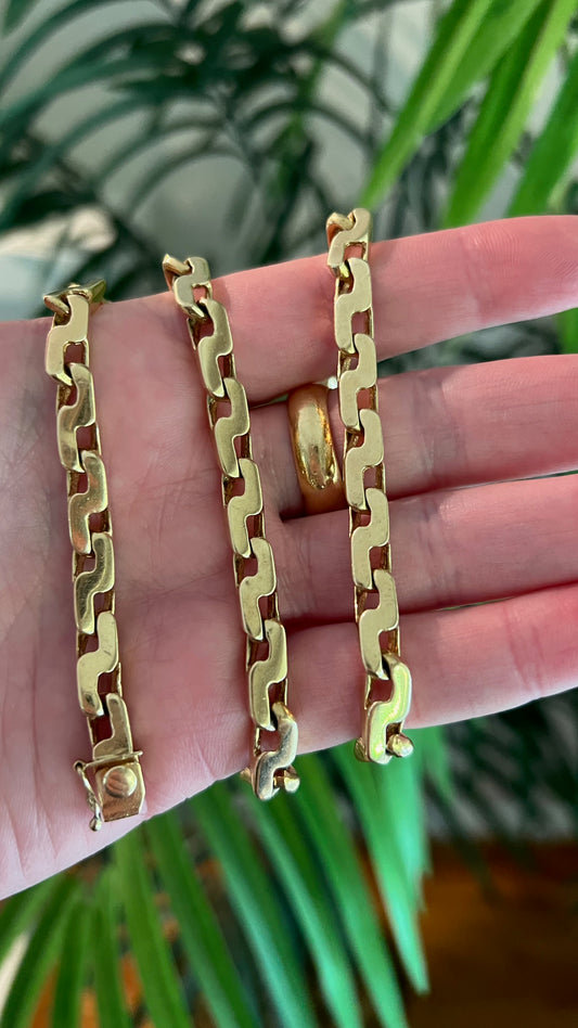 Heavy Vintage Italian Gold Link Chain