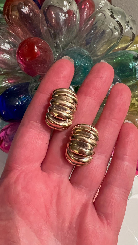 Vintage Gold Shrimp Earrings