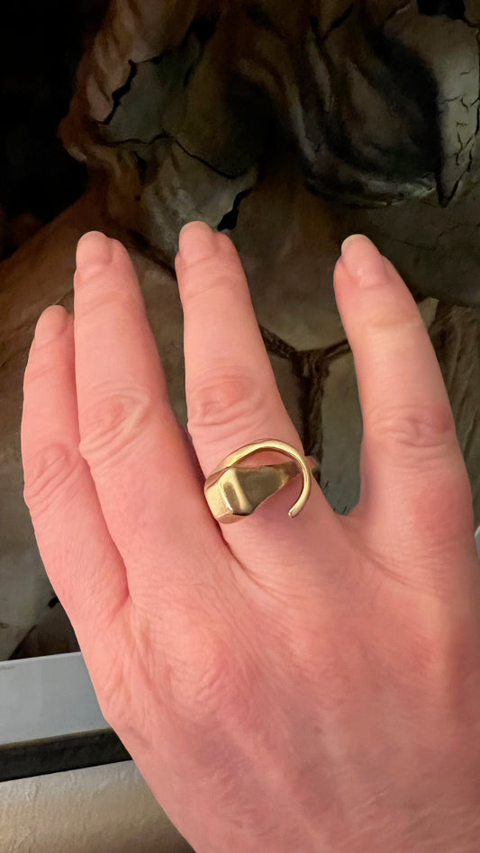 Gold Twisted Nail Ring